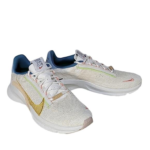 Nike SuperRep Go 3 Flyknit Next Nature Sun Club White Sanded Gold Sneakers NWT - Picture 1 of 15